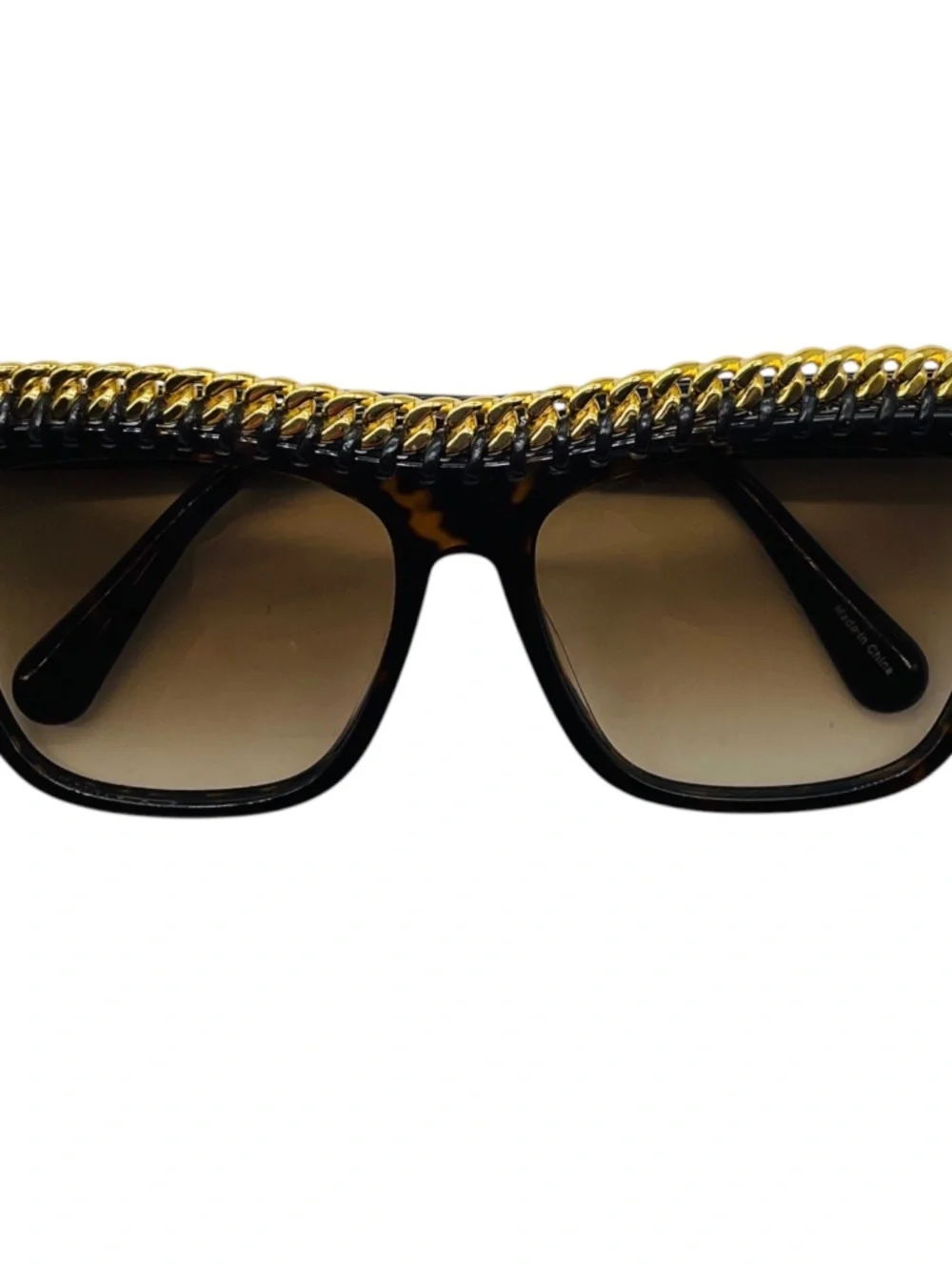 STELLA MCCARTNEY DARK HAVANA BROWN TORTOISESHELL GRADIENT BIO LENS & BIO ACETATE